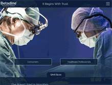 Tablet Screenshot of betadine.com